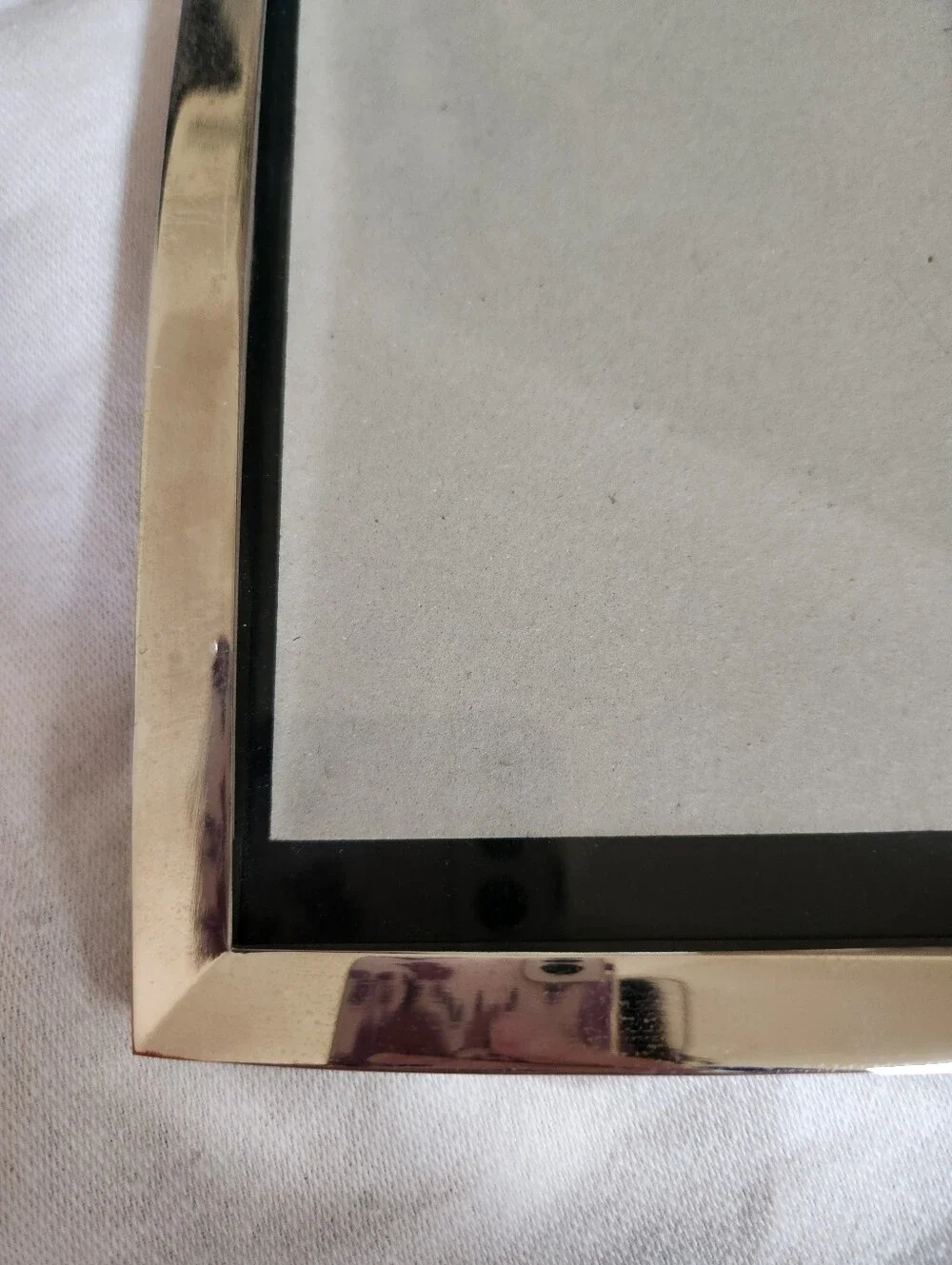 Crate & Barrel Eliza Shiny Silver Metal Picture Frame 4x6